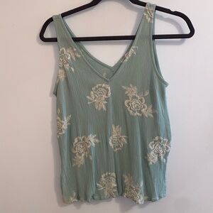 Melrose and Market Embroidered Floral Tank